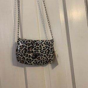NWT BKE Sequin Leopard Print Crossbody